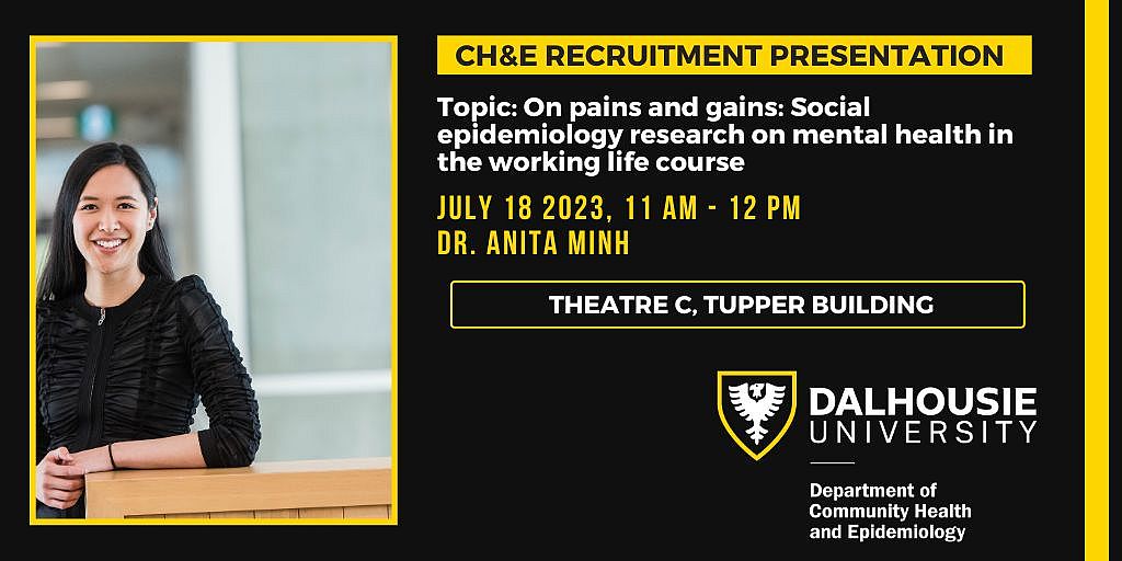 CH&E Academic Presentation Dr. Anita Minh / Event Calendar Dalhousie University