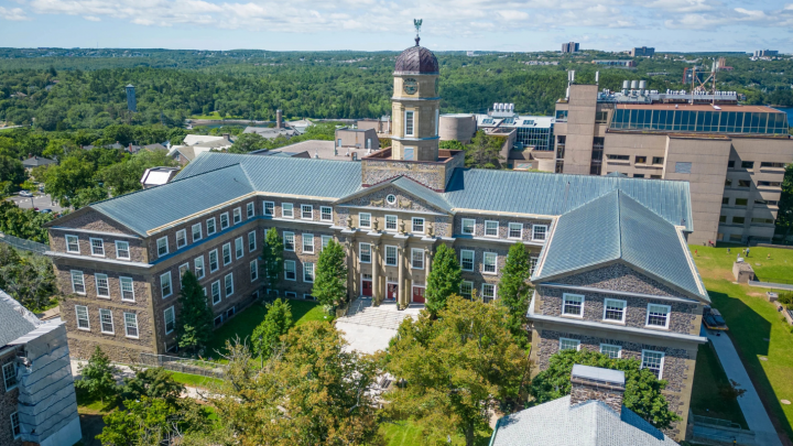Aerial Photo of the Henry Hicks Building on Studley Campus.