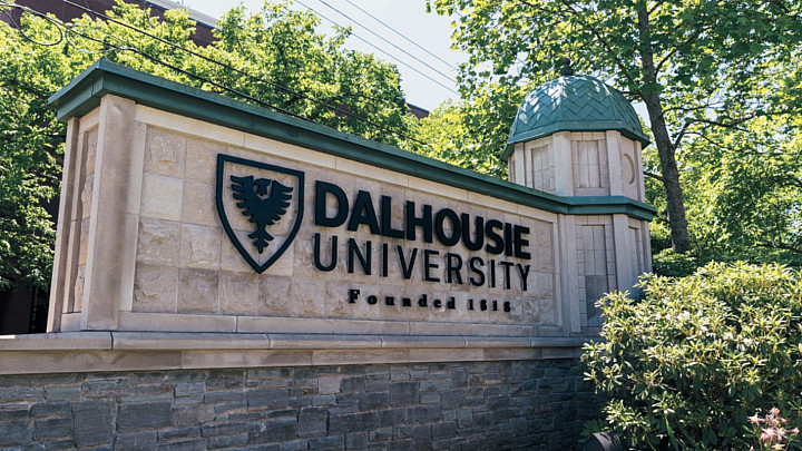 Dalhousie University stone sign