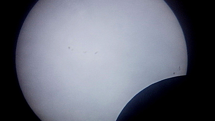 Early stage of 2017 eclipse observed at Dunn