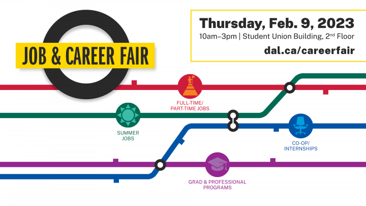 Dalhousie Job & Career Fair. Thursday, February 9th, 2023. 10AM-3PM, Student Union Building (...